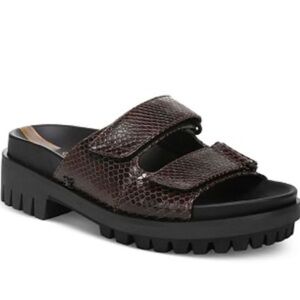 Sam Edelman Eliana Leather Platform Slides - size 7.5